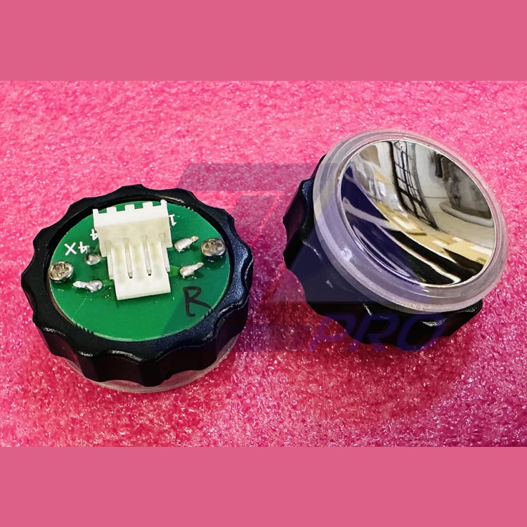 Кнопка BR27B (с круговой красной подсветкой, полированная, разъем AMP) XAA323CY1C XIZI Otis