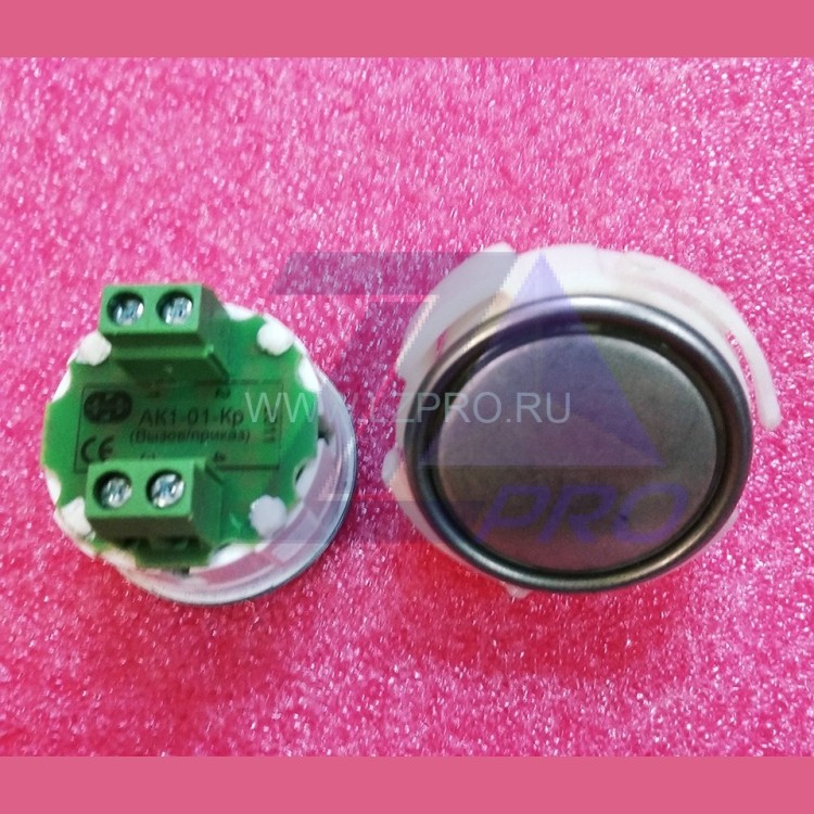 Модуль кнопочный без символов красная подсветка АК1-01-Кр ВЯАЛ.6618.001