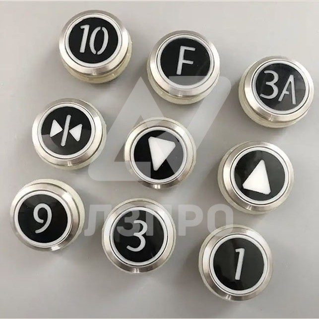 Модуль кнопочный KDS (толкатель черного цвета, белая подсветка) 51071111H03 Kone