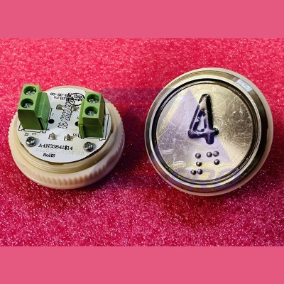 Модуль кнопочный A4N33841$14 красная подсветка Брайль "4" BBP-R331-CMPLT-S-R-04(EA2406S-S-R-04) ЩЛЗ