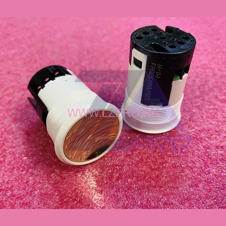 Кнопка (служебная, полированный толкатель "золото", без подсветки, белый ореол) FAA25090J123 Otis