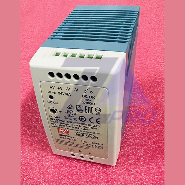 Блок питания 24В 4А MDR-100-24 Mean Well