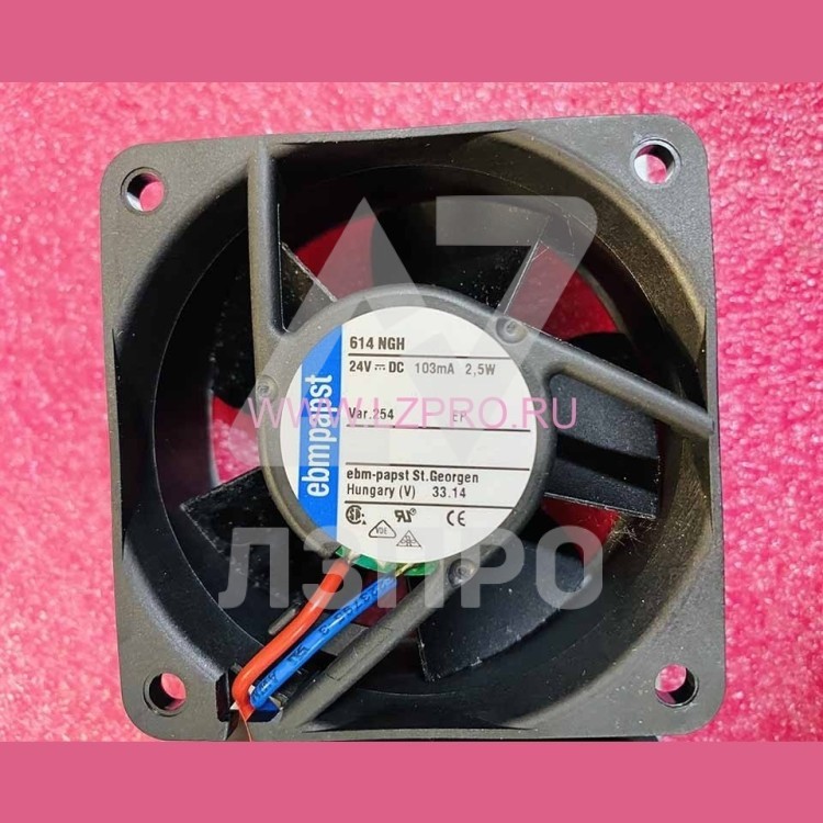 Вентилятор 24V DC 103mA 2,5W 80x80x25 mm 614 NGH ebmpapst