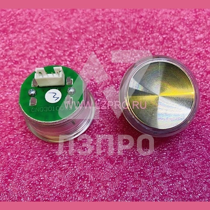 Кнопка (подсветка белый ореол, шлиф. нерж., разъём XIZI) FAA25090A714 Otis