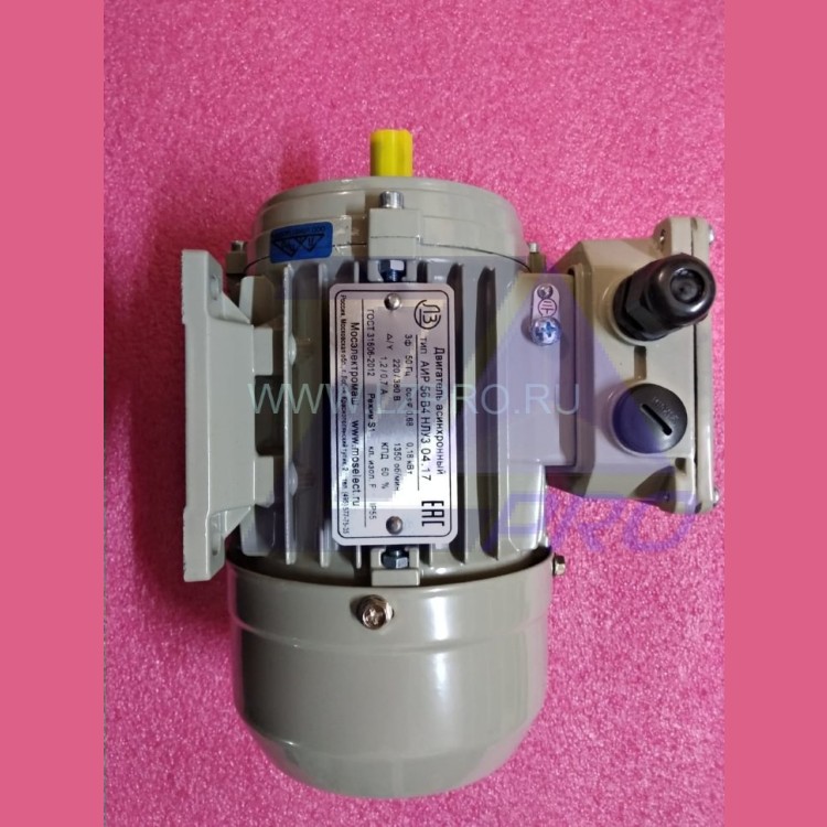 Двигатель асинхронный 220/380В 0,18кВт 1350об/мин 1,2/0,7А (крепление лапы) IM1081 АИР56В8НЛУЗ