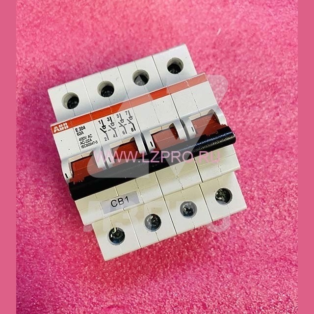 Рубильник модульный 4-полюсный E 204 63A 400V AC ABB