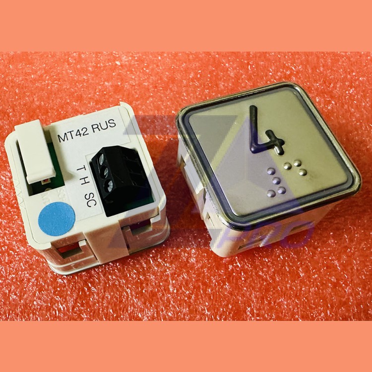 Модуль кнопочный "4" синяя подсветка с шрифтом Брайля MT42 RUS Schaefer ЩЛЗ