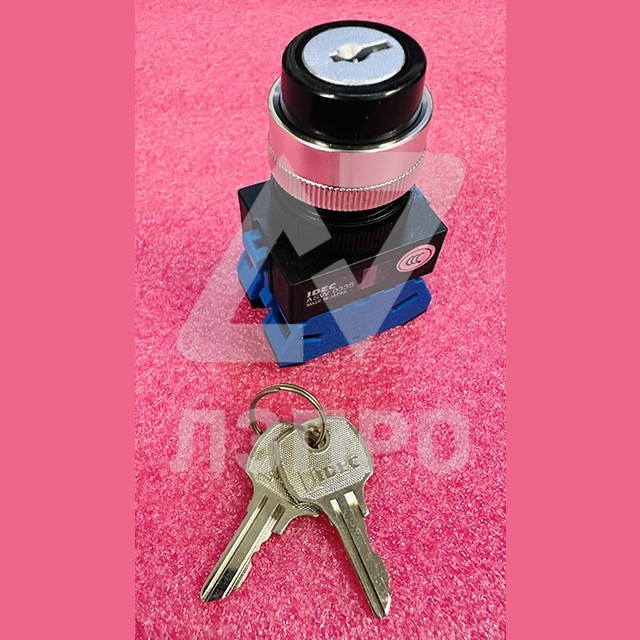 Выключатель ключевой 2NO автовозврат (ключевина пуска эскалатора) ASW 0335 IDEC