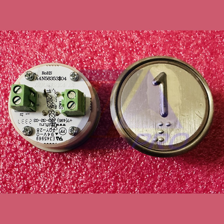 Модуль кнопочный белая подсветка код брайля "1" A4N58353$04 BBP-R302-VCPLT-S-W-01 (MA2D04-S-W-01)