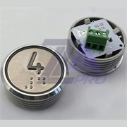 Модуль кнопочный красная подсветка "4" К1-04-К (аналог Achille Vega)