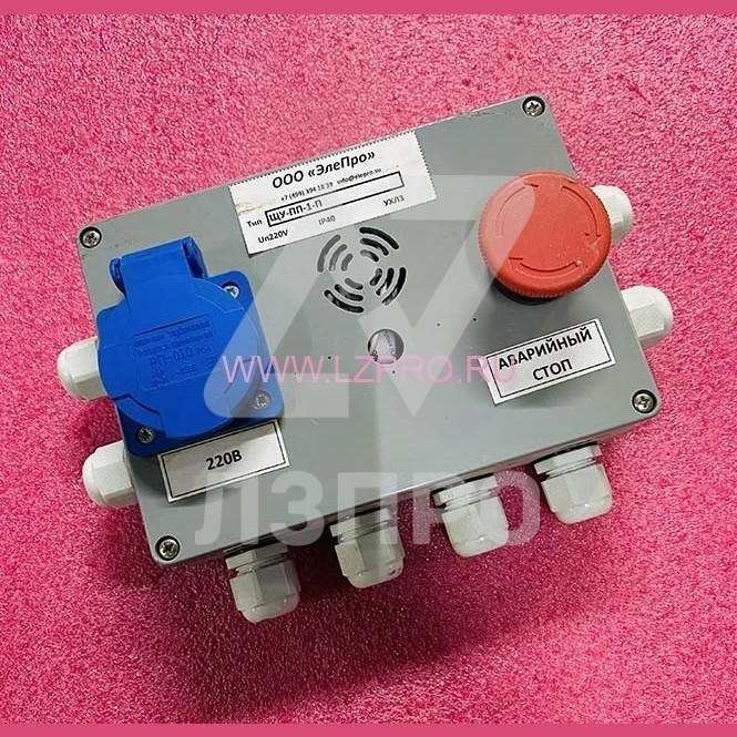 Пост приямка с переговорным устройством, кнопкой стоп, розеткой 220В ЩУ-ПП-1-П