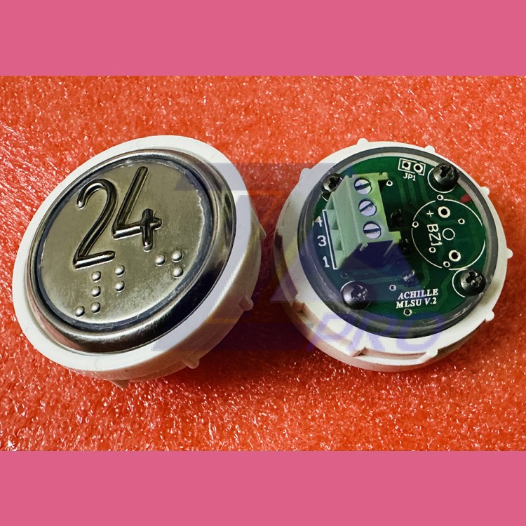 Кнопочный модуль 24 с кодом Брайля, синяя подсветка, MLSU, Achille light VEGA