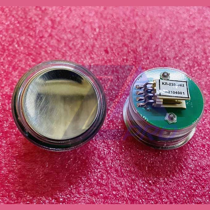 Кнопка КЛ-220-062 (MCS220, RL полированная, круговая синяя индикация; разъем АМР)