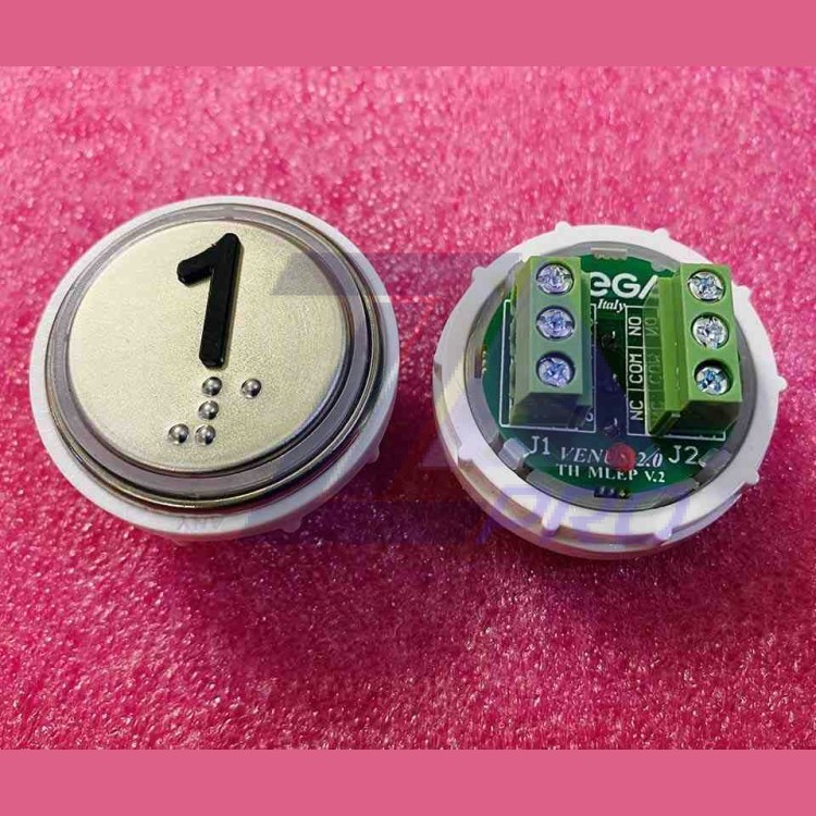 Модуль кнопочный с кодом брайля разъем MLEP 1 Venus Vega