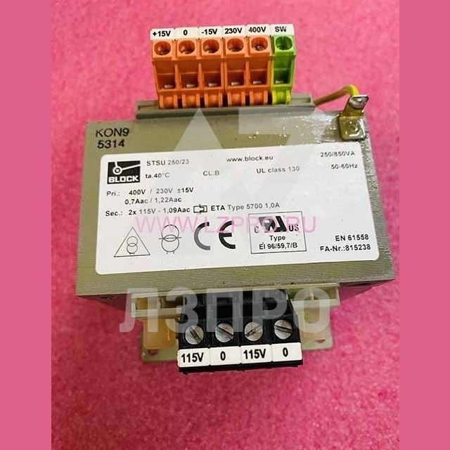Изолирующий трансформатор 250VA/850VA 2x 115V-1,09Aac STSU 250/23