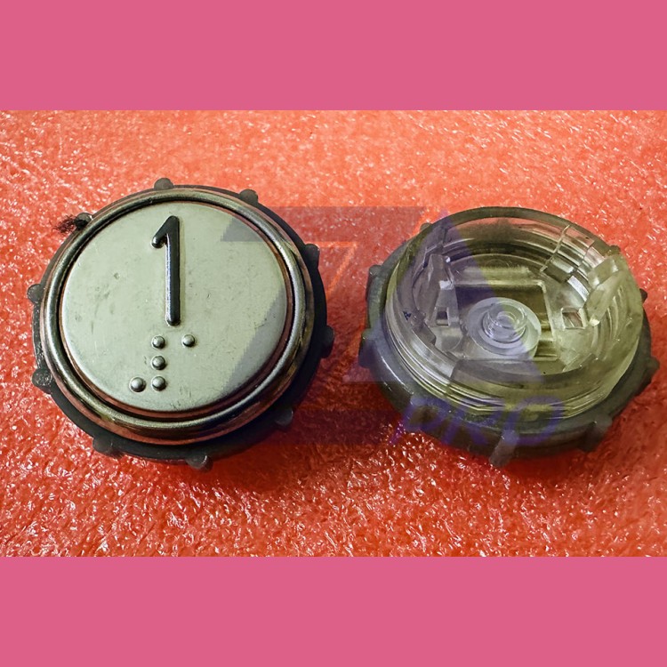 Модуль кнопочный круглый 1 с гайкой без платы ВКЛ13А-7П (7-4П)