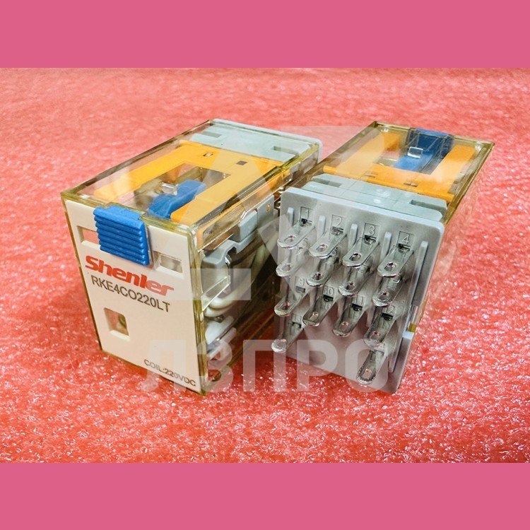 Реле промежуточное 4CO, 5A, 220VDC, LED RKE4CO220LT Shenler