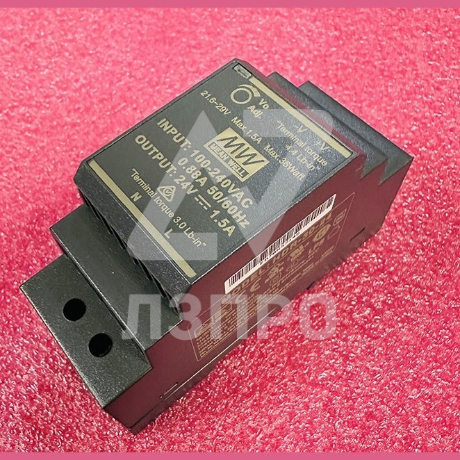 Блок питания 24В 1.5А 36Вт HDR-30-24 Mean Well