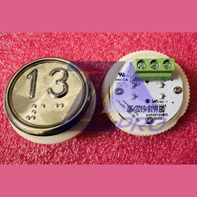 Модуль кнопочный A4N49744$05 белая подсветка Брайль "13" BBP-R331-CMPLT-D-W-13 (EA2406S-D-W-13) ЩЛЗ