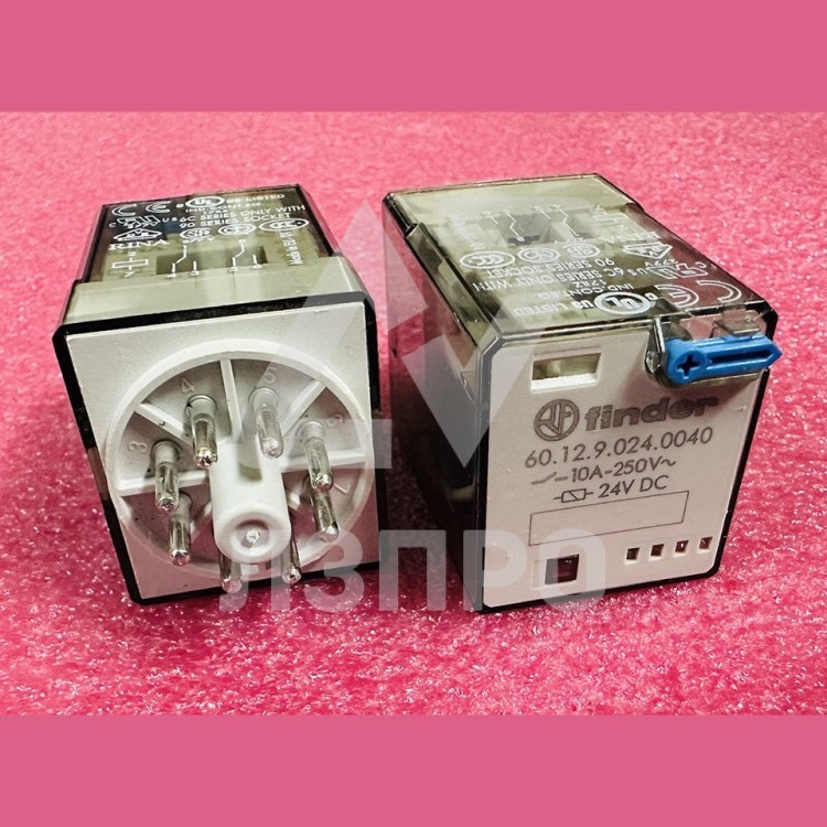 Реле промежуточное 24VDC 10А 60.12.9.024.0040 Finder