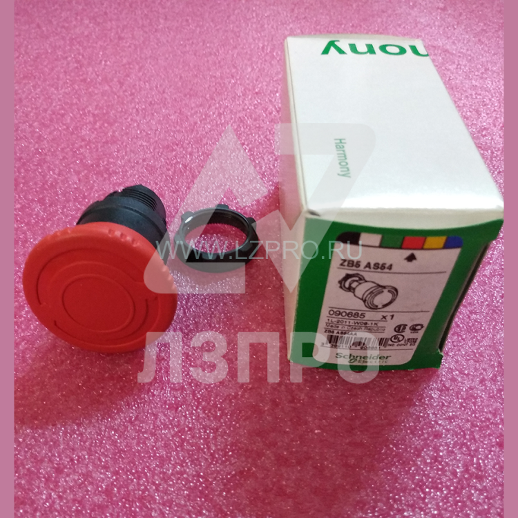 Кнопка аварийной остановки (кнопка "стоп") ZB5 AS54 1L-2011-W08-1K Schneider Electric
