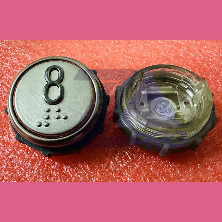 Модуль кнопочный круглый 8 с гайкой без платы ВКЛ13А-7П (7-4П)