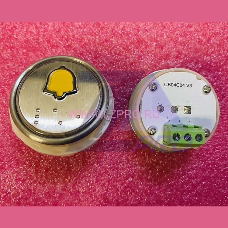 Кнопочный модуль с шрифтом Брайля колокольчик CB04C04 V3 ЩЛЗ КМЗ