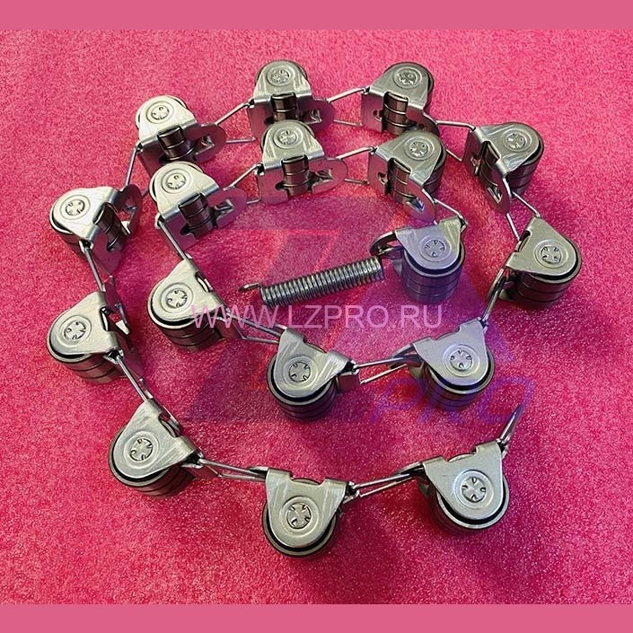 Цепь роликовая стеклянной балюстрады поручня 17 звеньев шаг 55мм L=1000мм DAA332N1 Otis