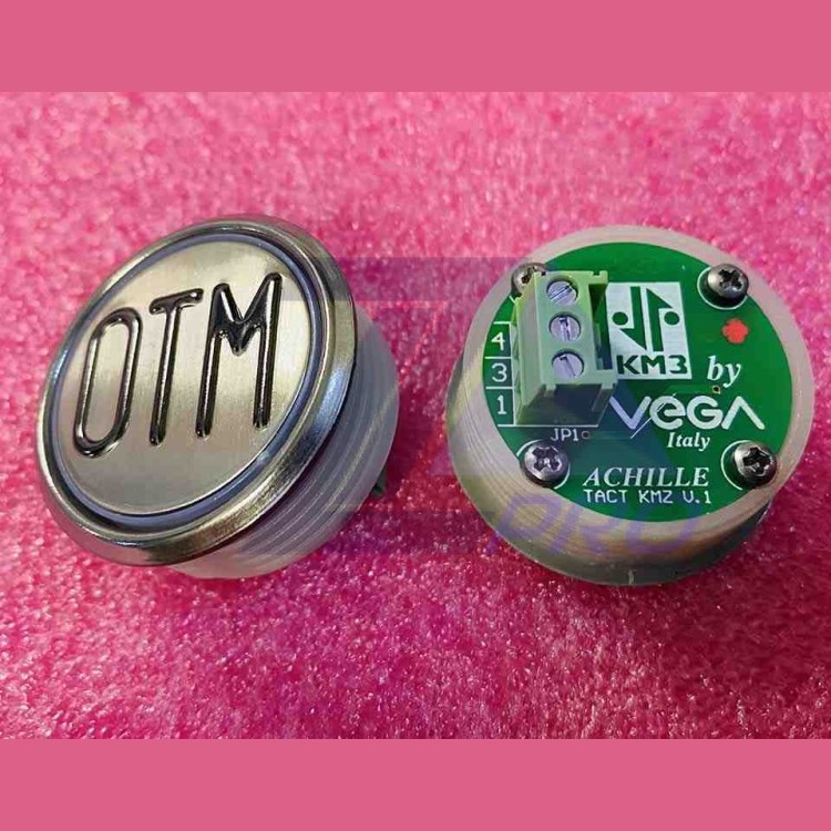 Кнопка антивандальная ОТМЕНА красная подсветка, MLSU, Achille light VEGA