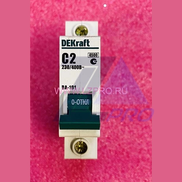 Автоматический выключатель ВА-101 1п 2А 4,5кА DEKraft хар C