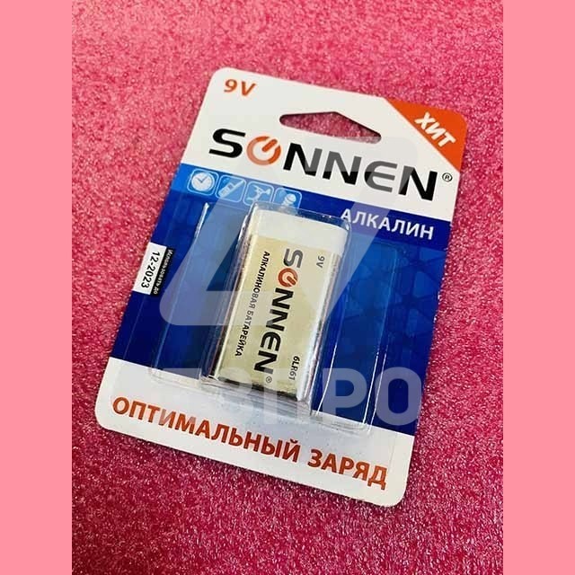 Алкалиновая батарейка 9V Sonnen